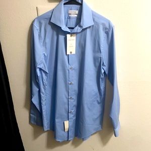Blue Ice slim fit Calvin Klein Dress shirt